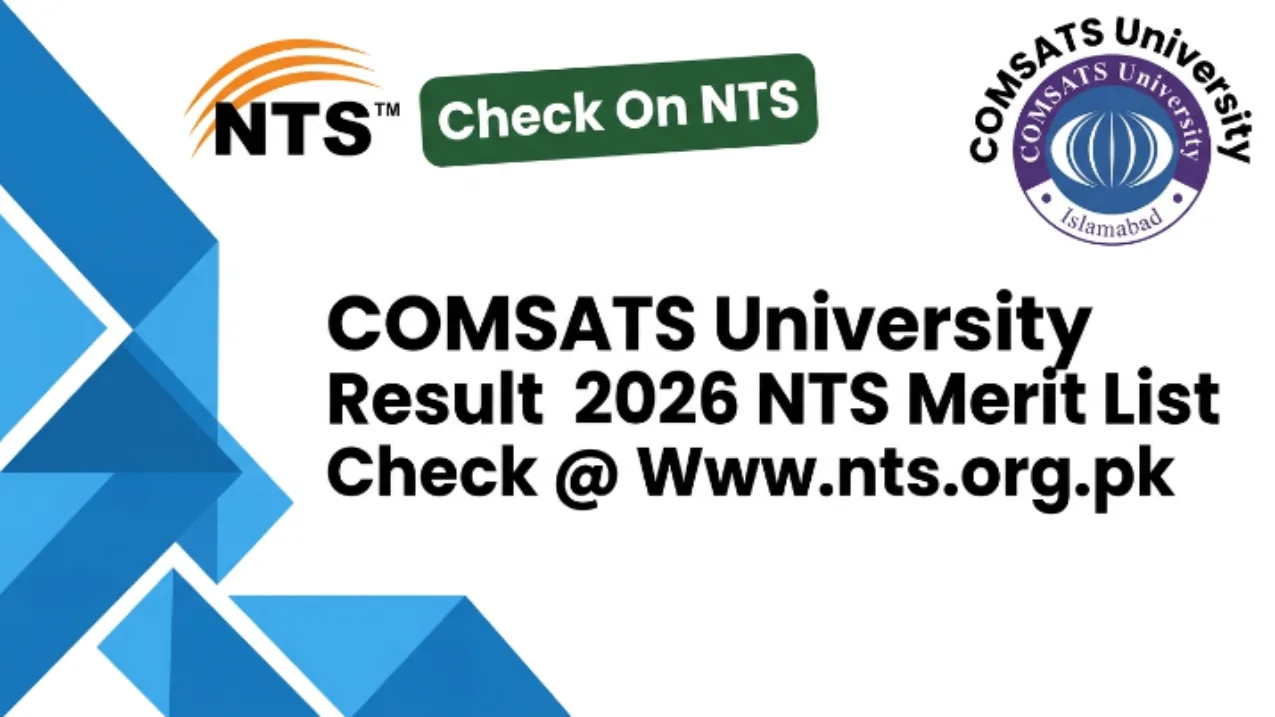 COMSATS University Lahore Admission NTS Result Merit List