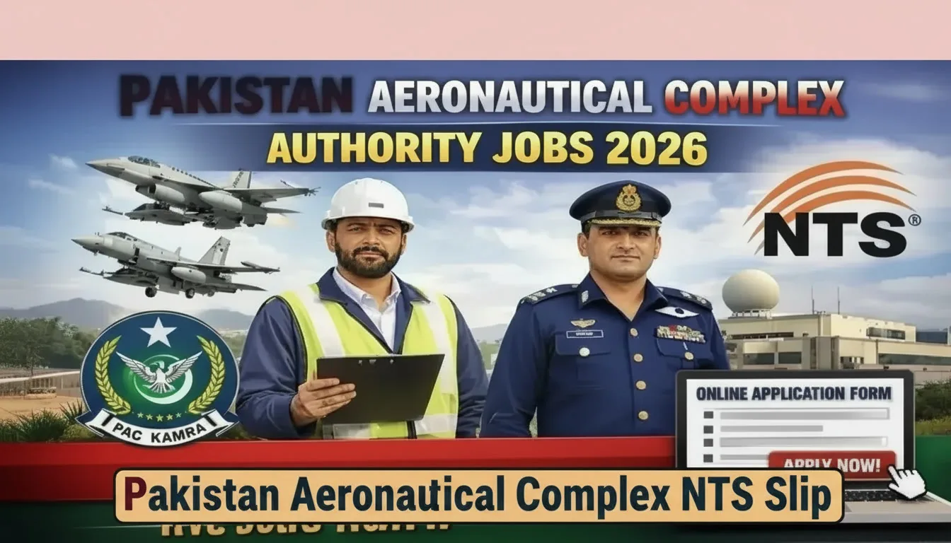 Pakistan Aeronautical Complex PAC Kamra NTS Roll No Slip