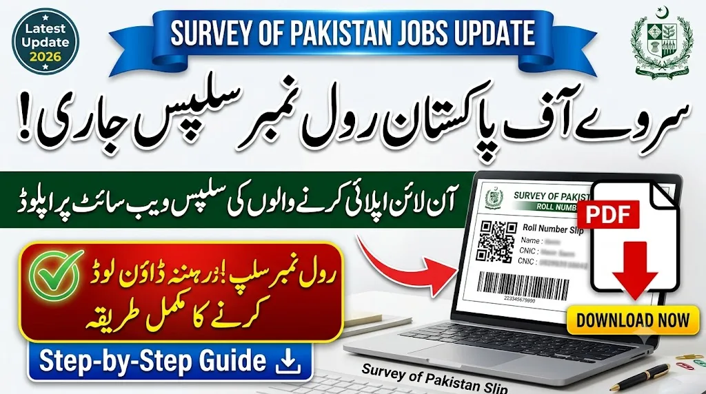 Survey of Pakistan Jobs Roll No Slip